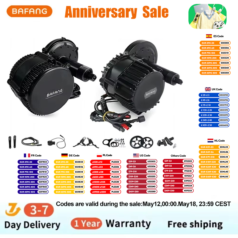 Bafang BBSHD 1000 Вт 52 В 48 В – обзор и цена Mid Drive Motor Kit 52V 1000W